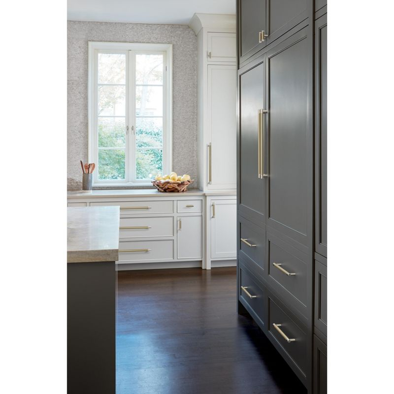 Amerock Esquire 18 inch (457mm) Center-to-Center Polished Nickel/Golden Champagne Appliance Pull