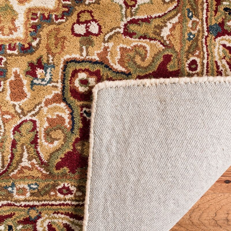 Classic CL763 Hand Tufted Area Rug - Light Gold/Red - 4'x6' - Safavieh.