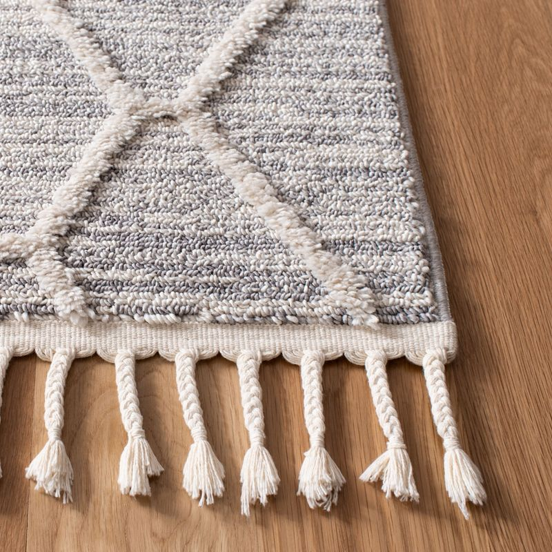 Marrakesh MRK514 Power Loomed Area Rug - Ivory/Gray - 5'x5' - Safavieh.