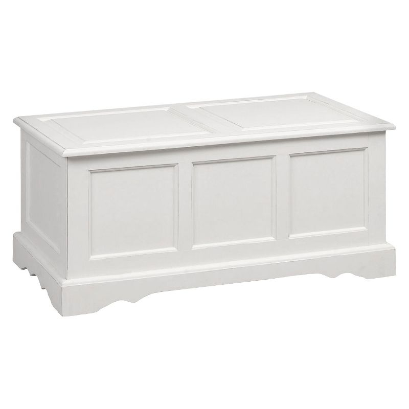 Carolina Living Hayden Blanket Chest Antique Ivory: Adult Assembly, Wood Frame, 100 lb Capacity