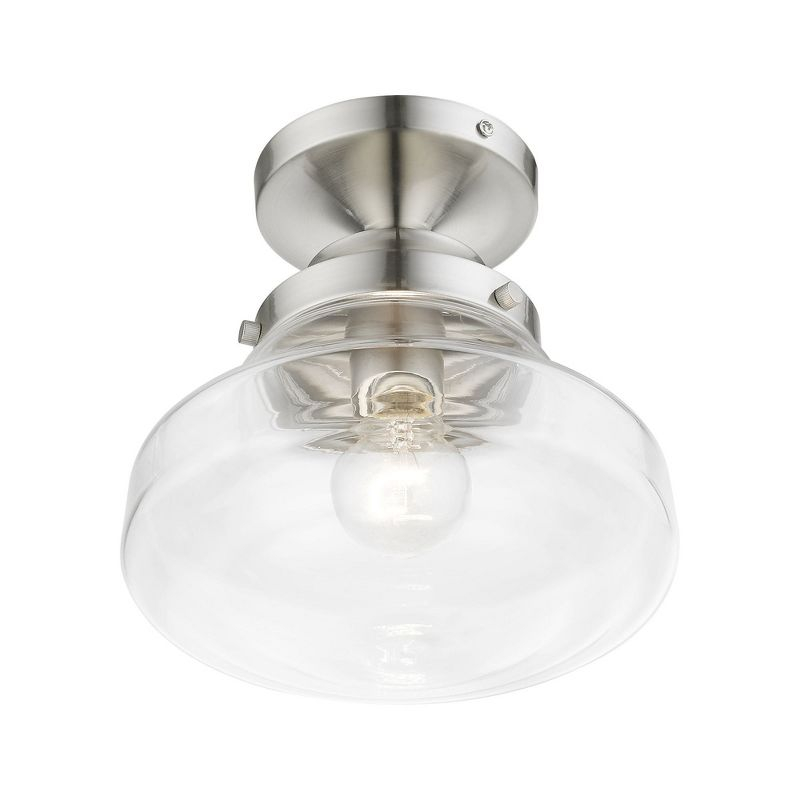 Livex Lighting Avondale 1 - Light Semi-Flush Mount in  Brushed Nickel