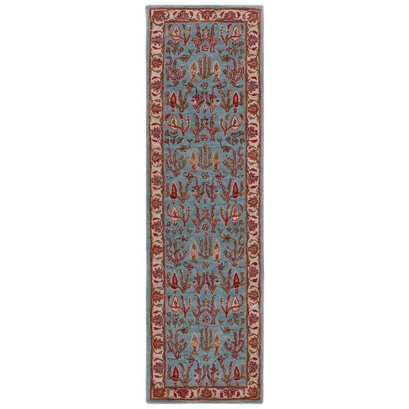 Heritage HG735 Hand Tufted Runner Rug - Blue/Ivory - 2'3"x10' - Safavieh.