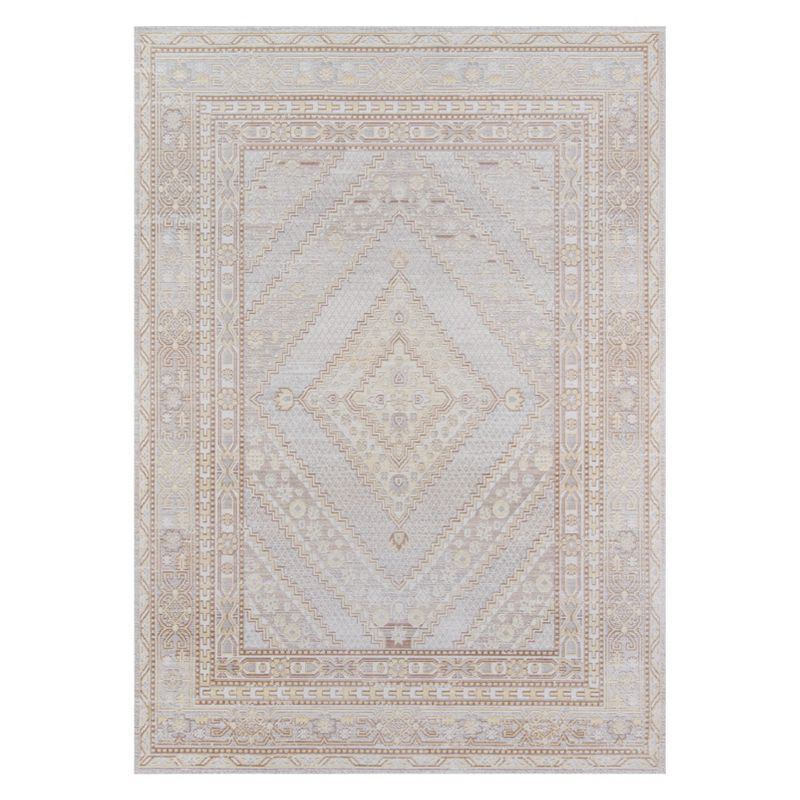 4'x6' Shapes Geometric Loomed Area Rug Gray - Momeni: Modern Indoor Low Pile Polyester Rectangle, Spot Clean