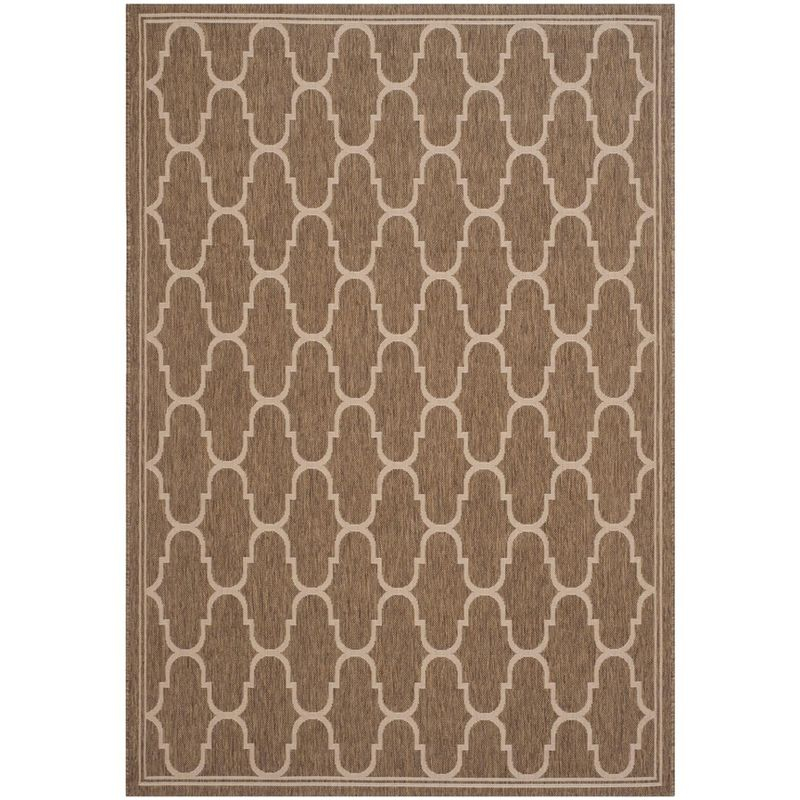 Courtyard CY6016 Power Loomed Indoor and Outdoor Area Rug - Brown/Beige - 8'x11' - Safavieh