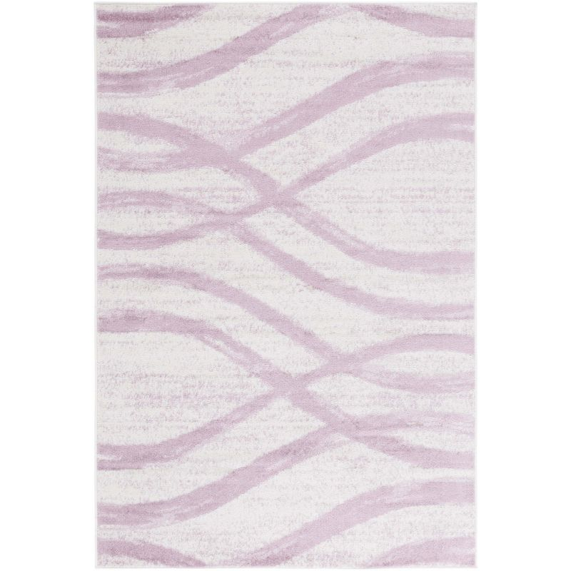 Adirondack ADR125 Machine Made Indoor Area Rug - Cream/Purple - 6'x9' - Safavieh