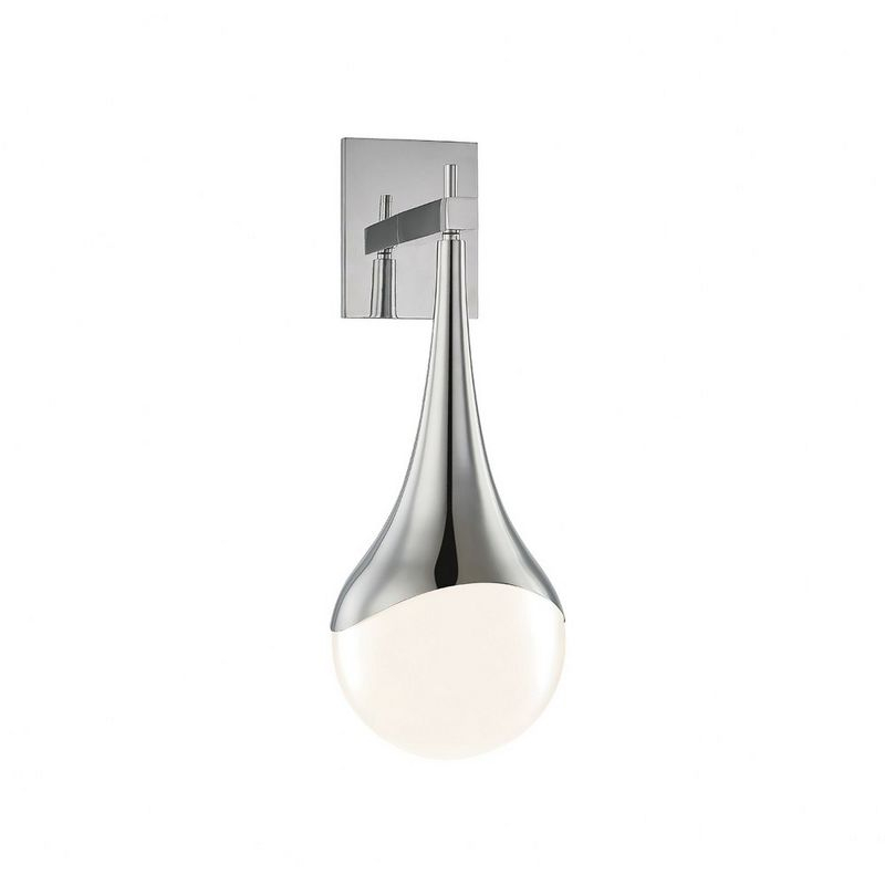 Algiers Single Light Glass Steel Dimmable Armed Sconce