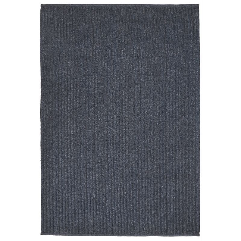 Liora Manne Calais Solid Indoor/Outdoor Rug Navy 5' x 7'6"