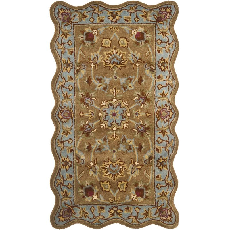 Heritage HG821 Handmade Accent Rug - 2'3"x4' - Beige/Blue - Safavieh