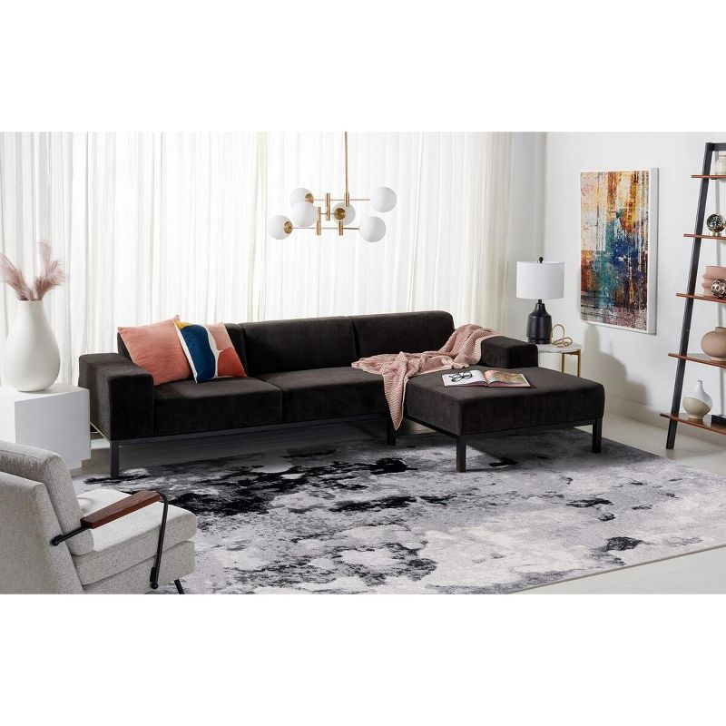 Adirondack ADR134 Machine Made Indoor Area Rug - Grey/Black - 11'x15' - Safavieh