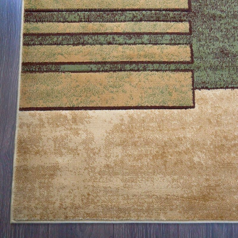 Home Dynamix Mason Contemporary Geometric Runner Area Rug, Brown/Green, 1'9"x7'2"