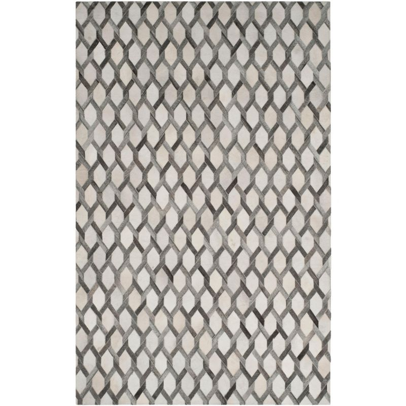 Studio Leather STL666 Hand Woven Indoor Area Rug - Ivory/Grey - 5'x8' - Safavieh