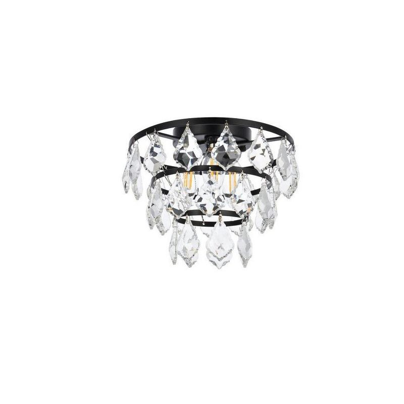 Elegant Lighting Ella 3 - Light Flush Mount in  Black