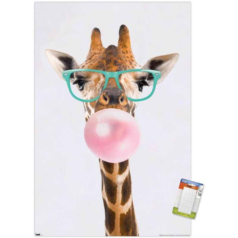 Trends International Reinders - Funky Giraffe Unframed Wall Poster Print White Mounts Bundle 14.725" x 22.375"