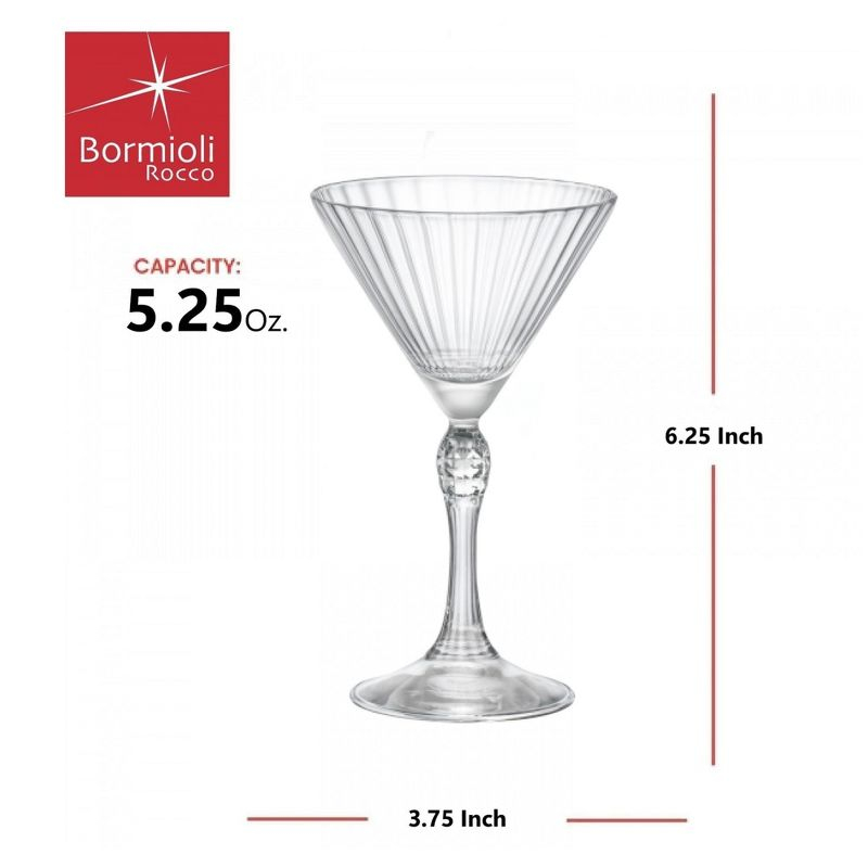 Bormioli Rocco America '20s Small Martini Glass - Set of 4