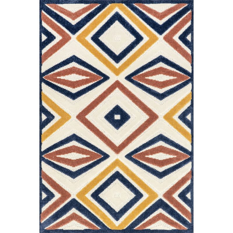 nuLOOM Salena Transitional Diamond Indoor/Outdoor Patio Area Rug