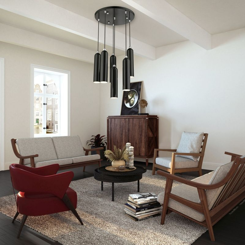 Livex Lighting Ardmore 6 - Light Pendant in  Shiny Black