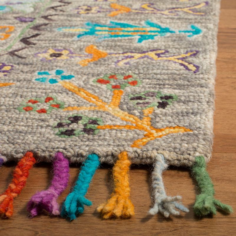 Blossom BLM453 Hand Tufted Indoor Area Rug - Grey/Multi - 5'x8' - Safavieh