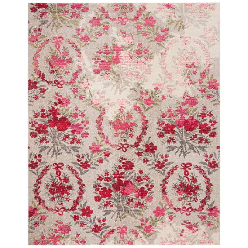 Monaco MNC205 Power Loomed Indoor Area Rug - Ivory/Pink - 8'x11' - Safavieh.