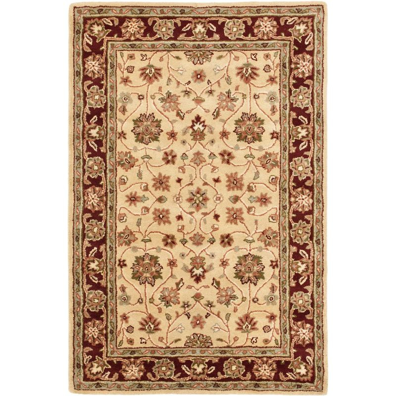 Heritage HG965 Hand Tufted Area Rug - Ivory/Red - 4'x6' - Safavieh.