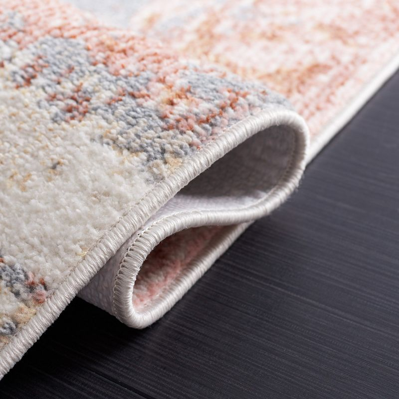 Bayside BAY128 Power Loomed Indoor Machine Washable Runner Rug - Ivory/Grey Pink - 2'2"x8' - Safavieh