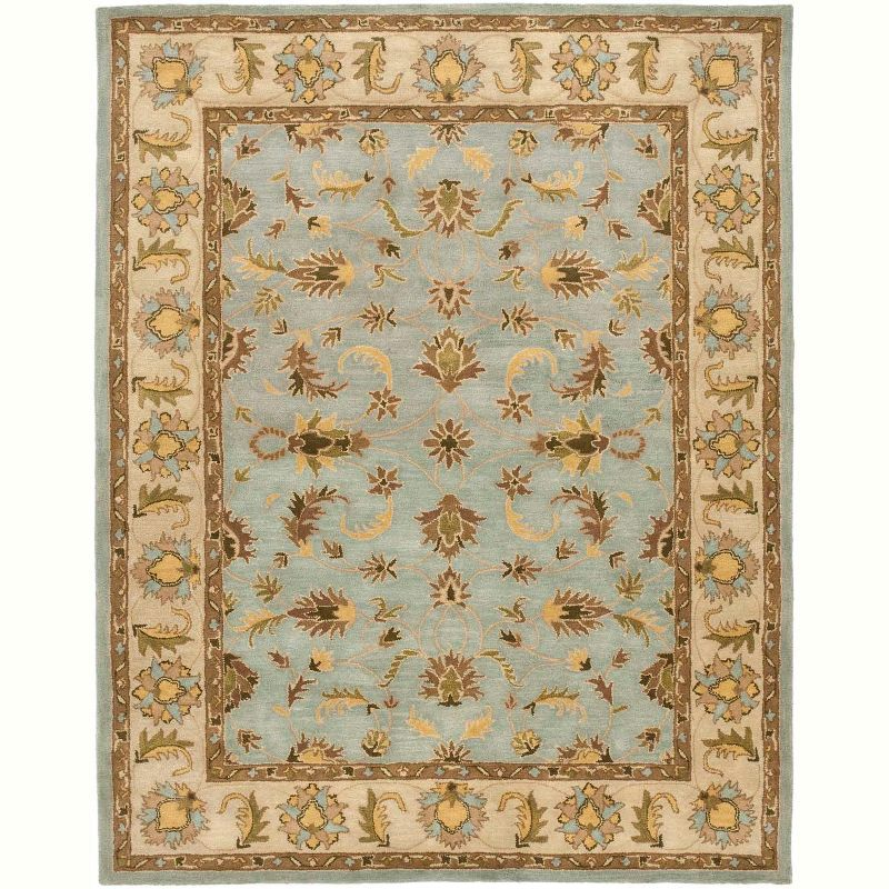 Heritage HG913 Hand Tufted Area Rug - Light Blue/Beige - 8'9"x11'9" - Safavieh.