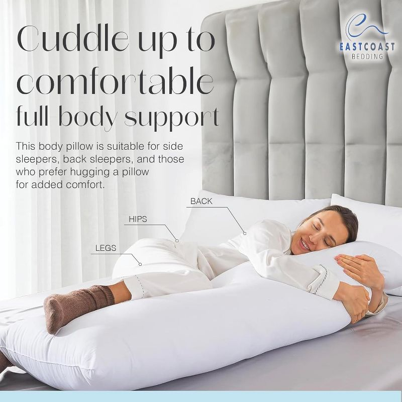 East Coast Bedding Body Pillow 100% Goose Down Body Pillow 600FP