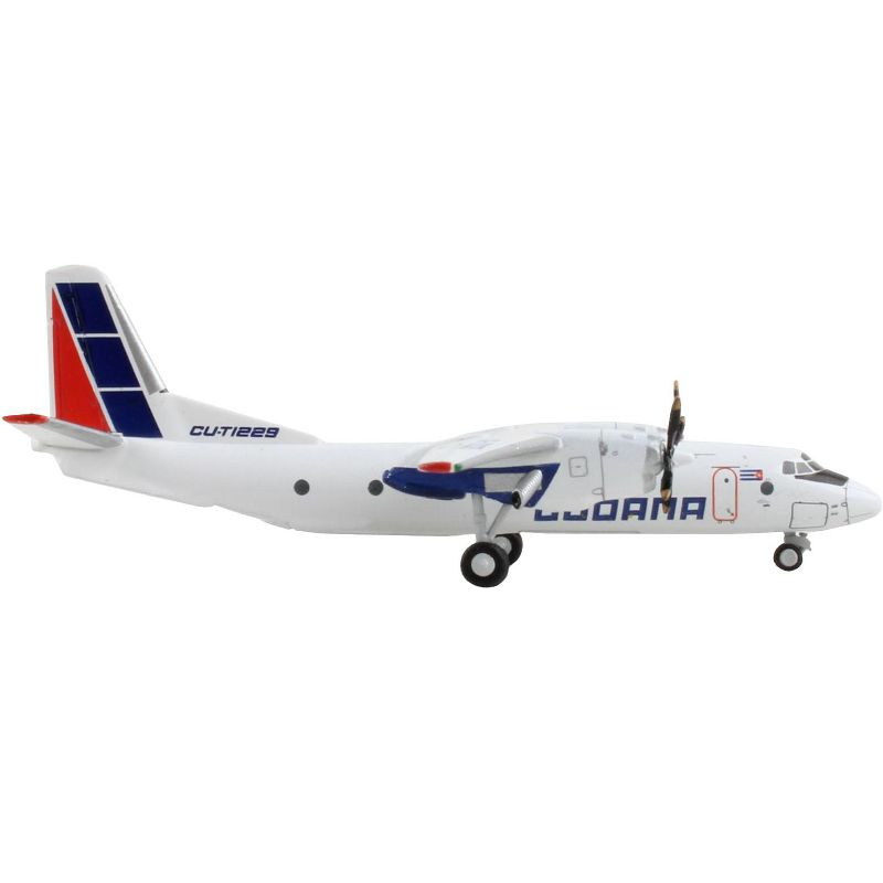 Antonov An-26 Commercial Aircraft "Cubana de Aviacion" White with Red and Blue Tail 1/400 Diecast Model Airplane by GeminiJets