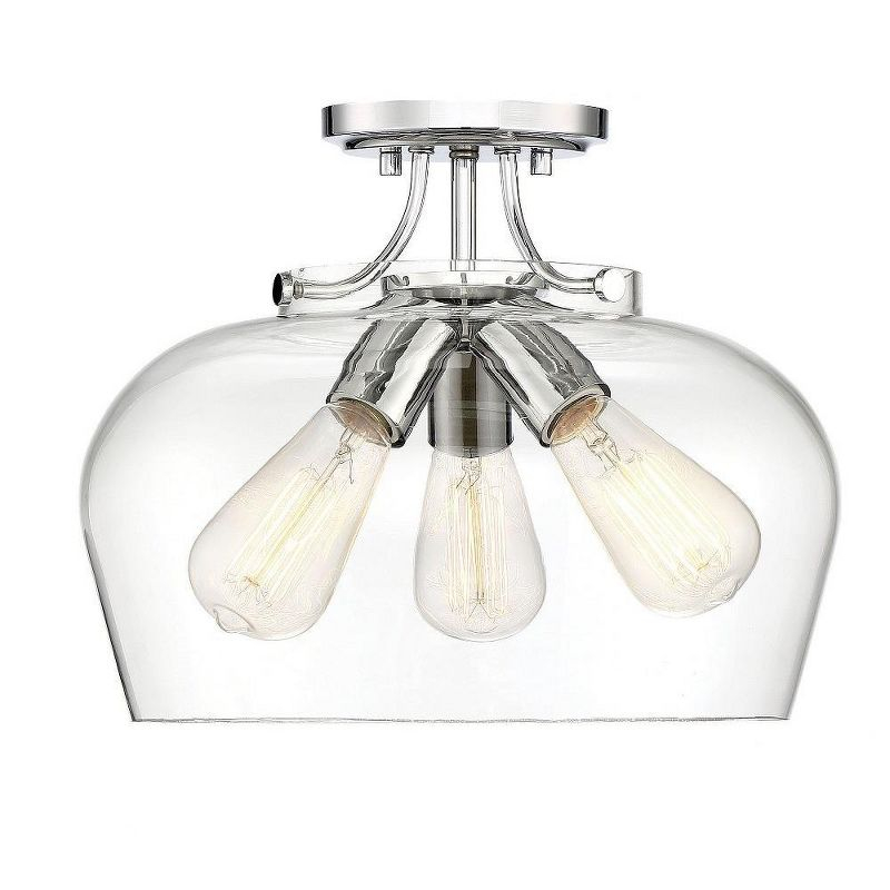 Savoy House Octave 3 - Light Semi-Flush Mount in  Polished Chrome