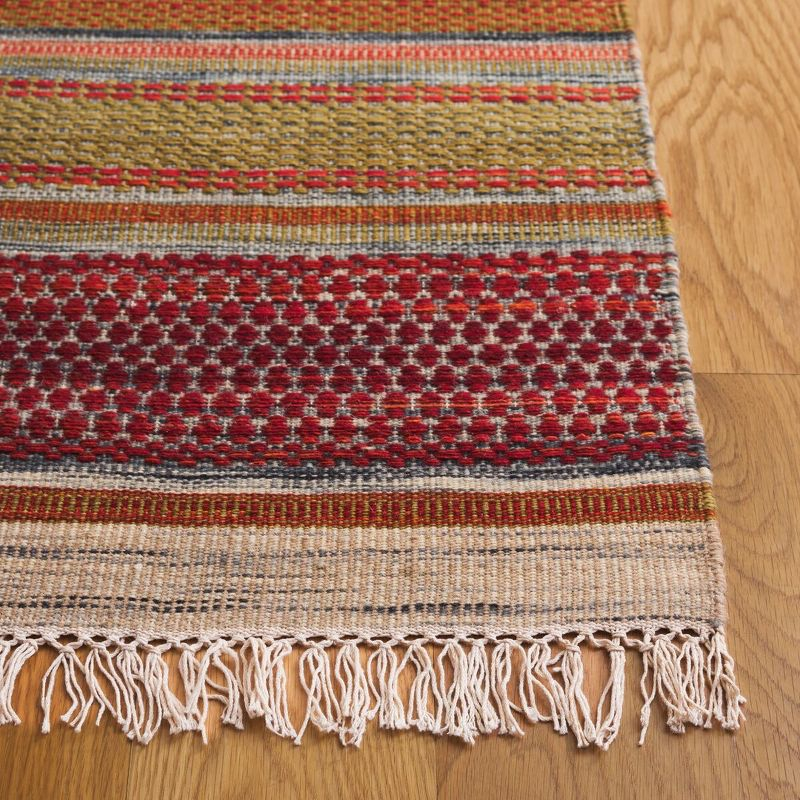 Striped Kilim STK311 Hand Woven Indoor Accent Rug - Beige - 2'6"x4' - Safavieh.