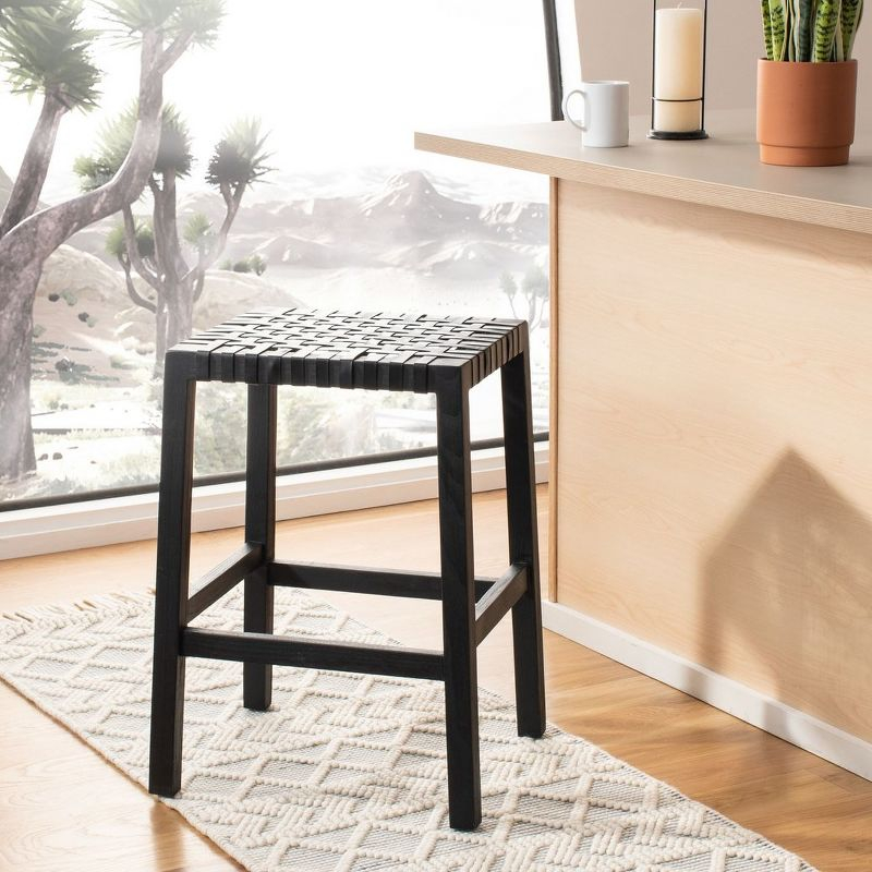 Capri Counter Stool - BST1009 - Black/Black - Safavieh