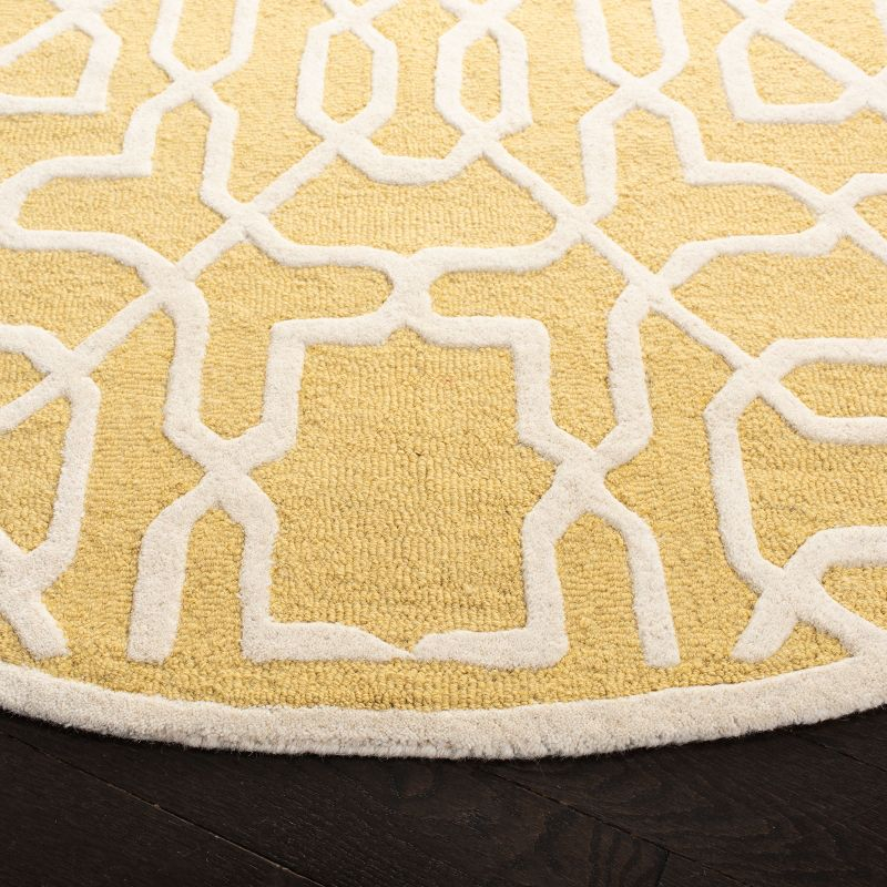 Cambridge CAM570 Tufted Indoor Area Rug - Gold/Ivory - 6'x6' - Safavieh
