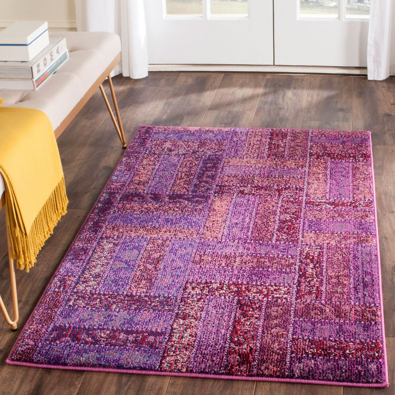 Monaco MNC214 Power Loomed Indoor Accent Rug - Purple/Multi - 3'x5' - Safavieh