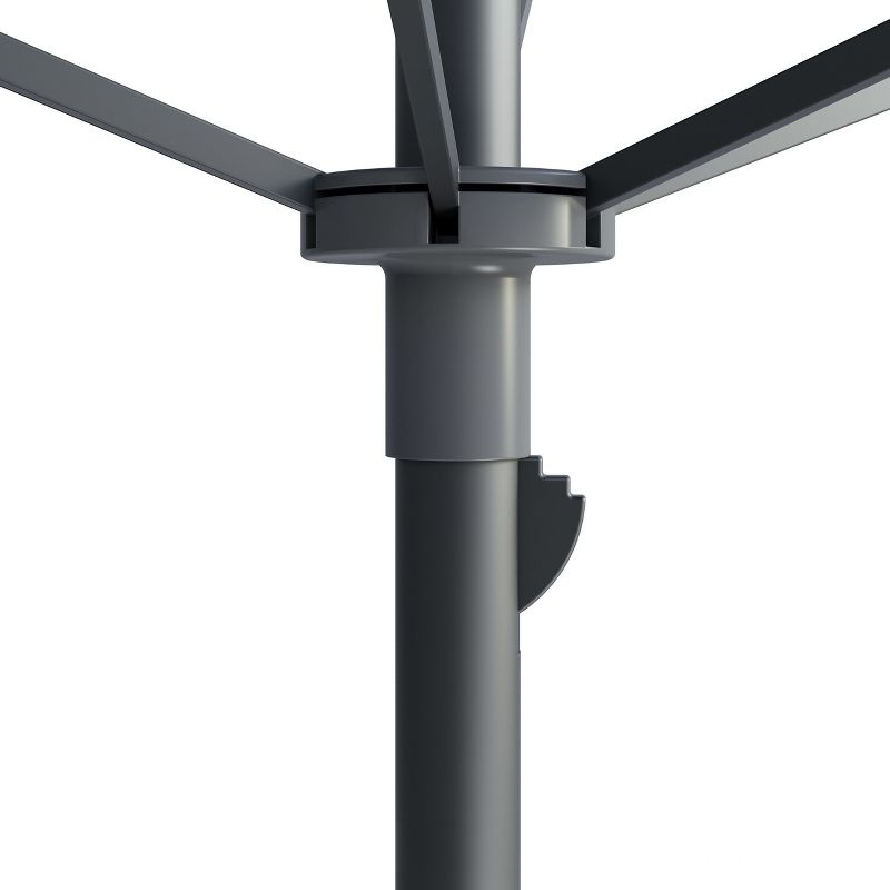 7.5' x 7.5' UV and Wind Resistant Beach/Patio Umbrella Orange - CorLiving: Steel Frame, Polyester Canopy, Includes Carrying Bag