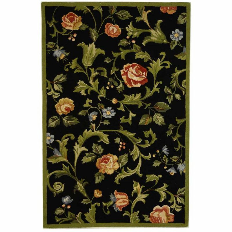 Chelsea HK310 Handmade Area Rug - 3'9"x5'9" - Black - Safavieh