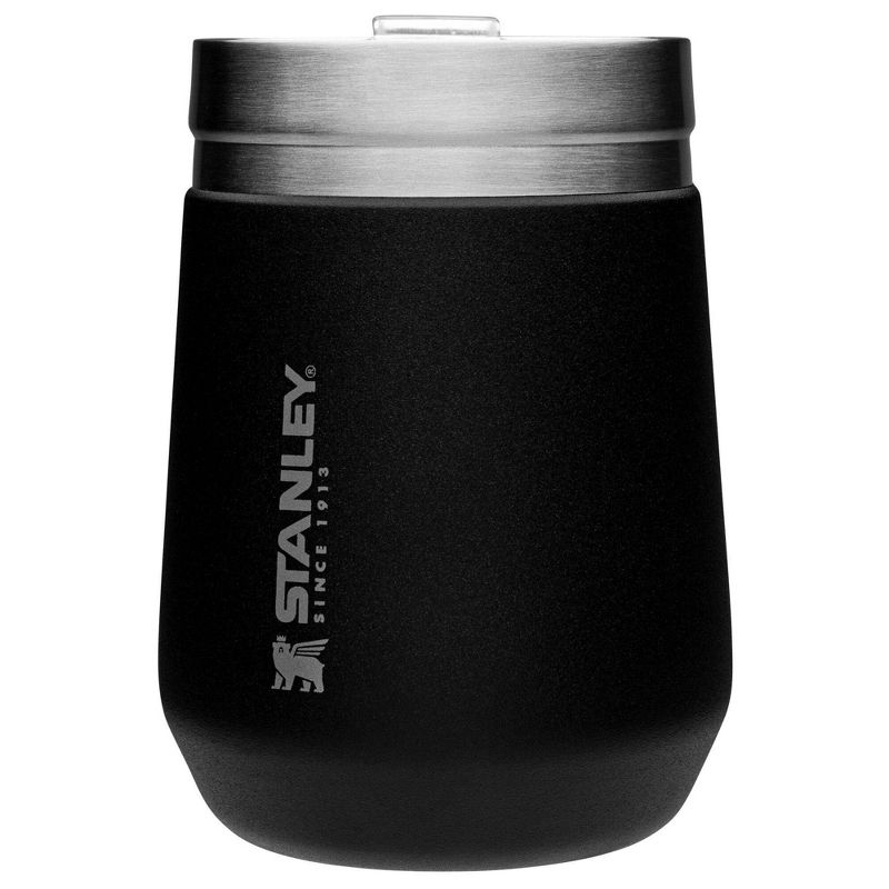Stanley 10 oz Everyday Wine Tumbler Matte Black: Stainless Steel, Dishwasher-Safe, Hot/Cold Drinkware, All Ages