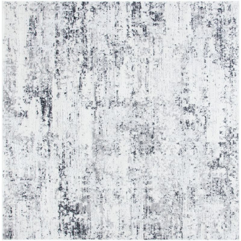 Amelia ALA700 Power Loomed Area Rug - Ivory/Grey - 6'7"x6'7" - Safavieh.