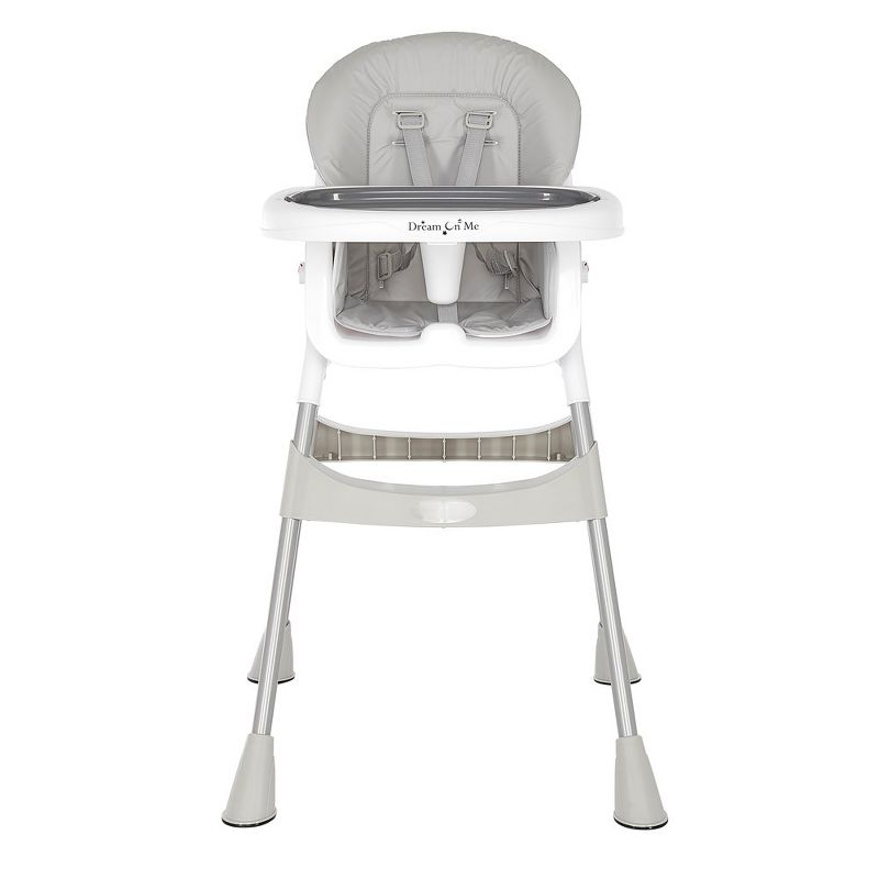 Dream On Me Portable 2-In-1 Table Talk High Chair - Convertible Compact and Lightweight, Grey
