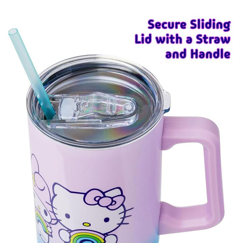 Silver Buffalo Sanrio Hello Kitty and Friends Rainbow Stainless Steel Tumbler | 40 Ounces