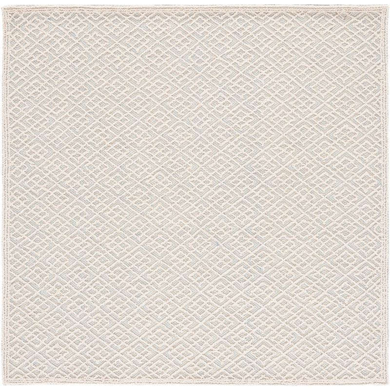 Trace TRC224 Hand Tufted Area Rug - Ivory/Blue - 6'x6' - Safavieh.
