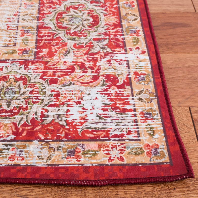 Tucson TSN131 Power Loomed Machine Washable Area Rug - Rust/Gold - 3'x5' - Safavieh.