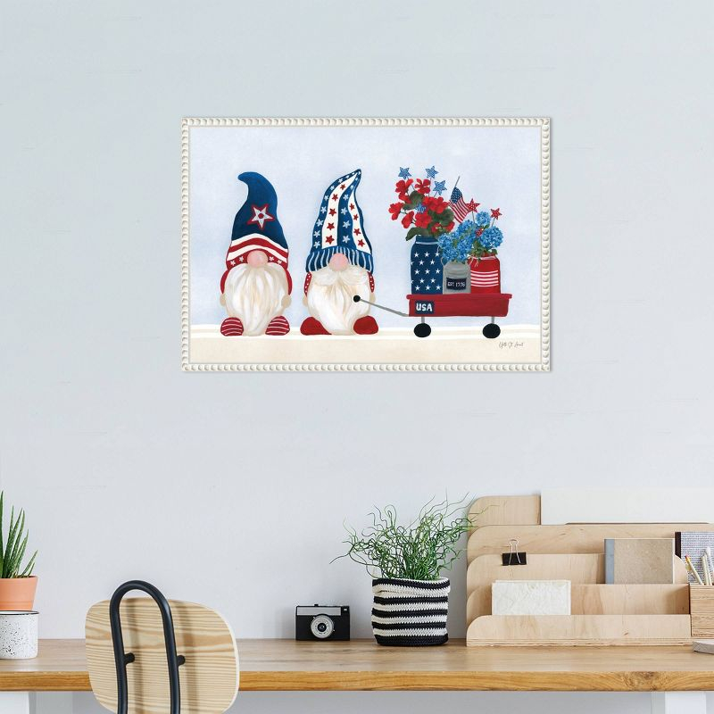 Amanti Art 23"x16" American Gnome I by Yvette St. Amant Framed Canvas Wall Art Print