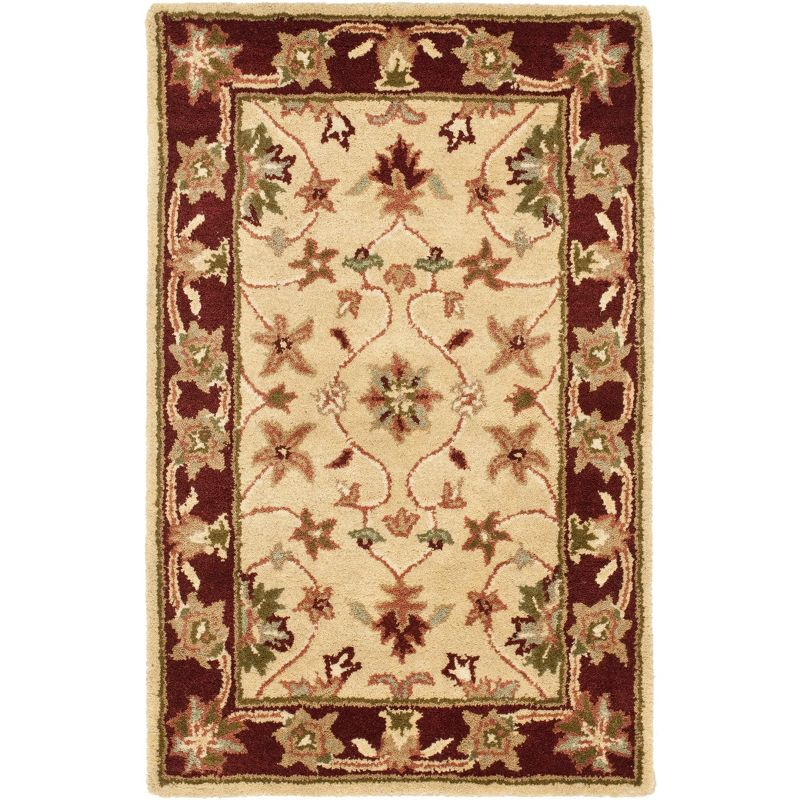 Heritage HG965 Handmade Accent Rug - 2'x3' - Ivory/Red - Safavieh