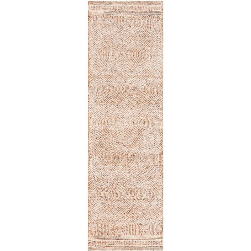 Abstract ABT340 Hand Tufted Indoor Runner Rug - Ivory/Rust - 2'3"x22' - Safavieh