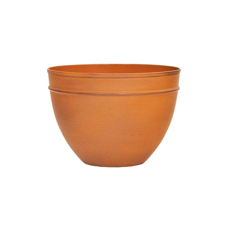 ACHLA Designs Steel Outdoor Planter Pot Carrot Orange 8"x8"x5.75": Urn-Shaped, Freestanding, No Assembly Required