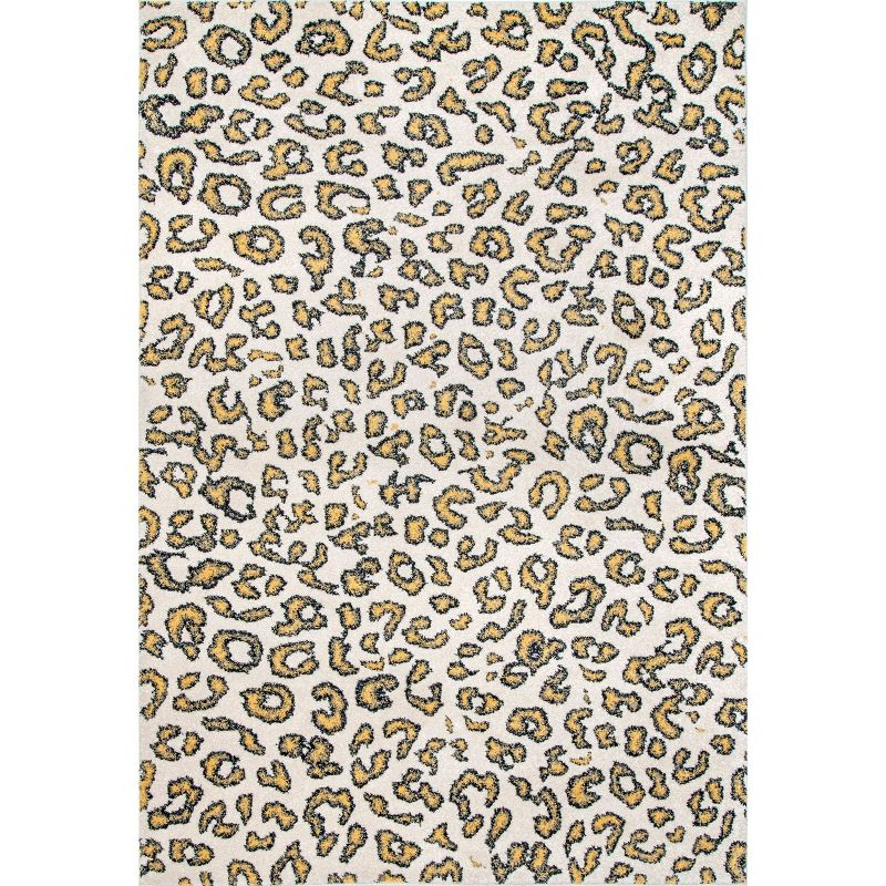 Nuloom Leopard Animal 5x7 Indoor Area Rug for Living Room Bedroom Dining Room Kitchen, Beige/Ivory