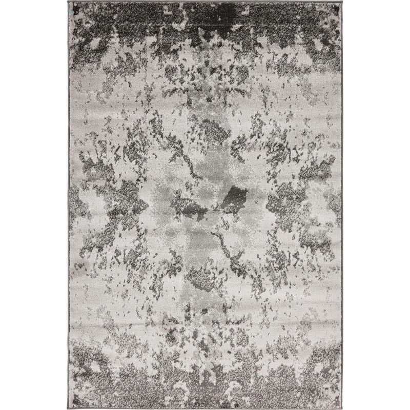 Unique Loom 4' 1 x 6' 1 Light Gray Metro Space Area Rug
