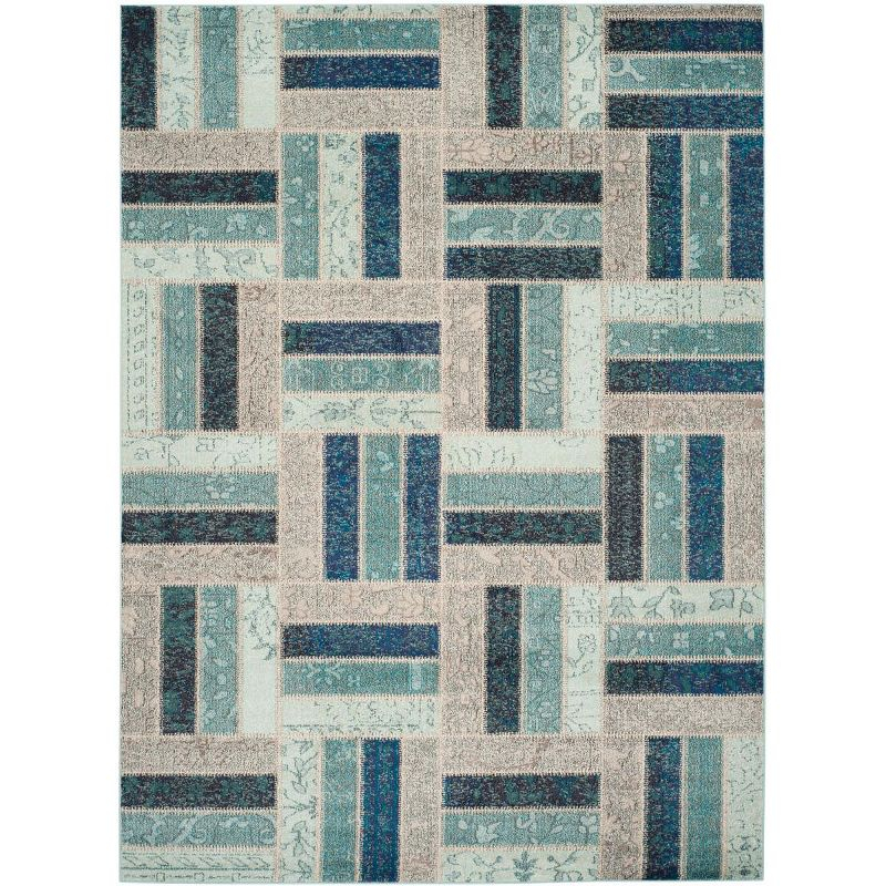 Monaco MNC214 Power Loomed Indoor Area Rug - Grey/Blue - 8'x11' - Safavieh