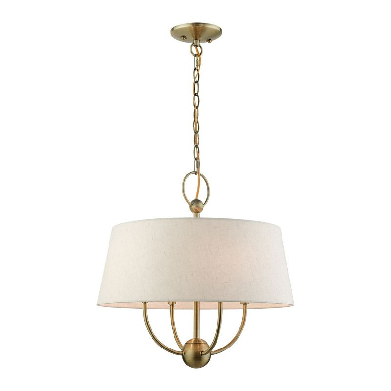 Livex Lighting Cartwright 4 - Light Pendant in  Antique Brass
