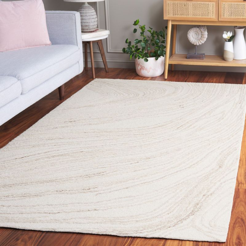 Ebony EBN551 Hand Tufted Area Rug - Ivory/Beige - 6'x9' - Safavieh.