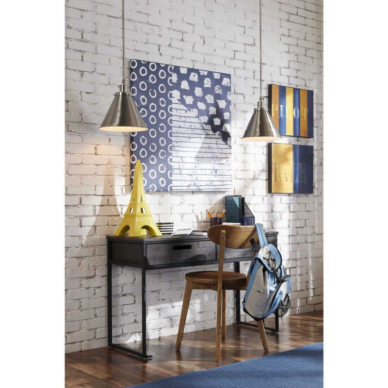 Progress Lighting Hinton 1-Light Pendant, Vintage Brass, Metal Shade